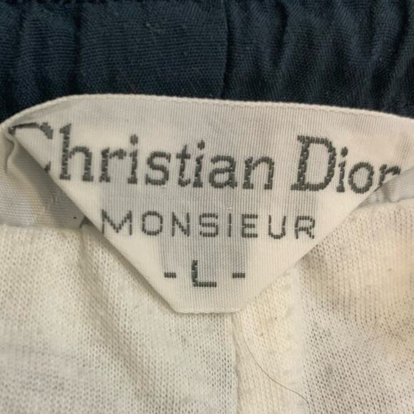 Vintage Christian Dior Monsieur Track Pants Large Blue Windbreaker Nylon Lined - Picture 3 of 11